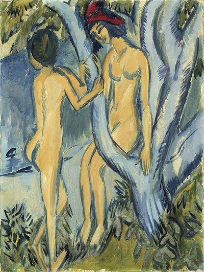 Nudes by a Tree by Ernst Ludwig Kirchner